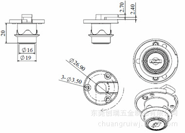 木門鎖268尺寸圖