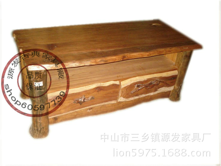 YF0407中式家具 實(shí)木原木家具 客廳家具 老榆木電視柜 地柜
