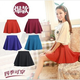 春夏款韓版篷篷 大擺太陽(yáng)裙 百褶裙 女裝短裙 女半身裙廠(chǎng)家批發(fā)